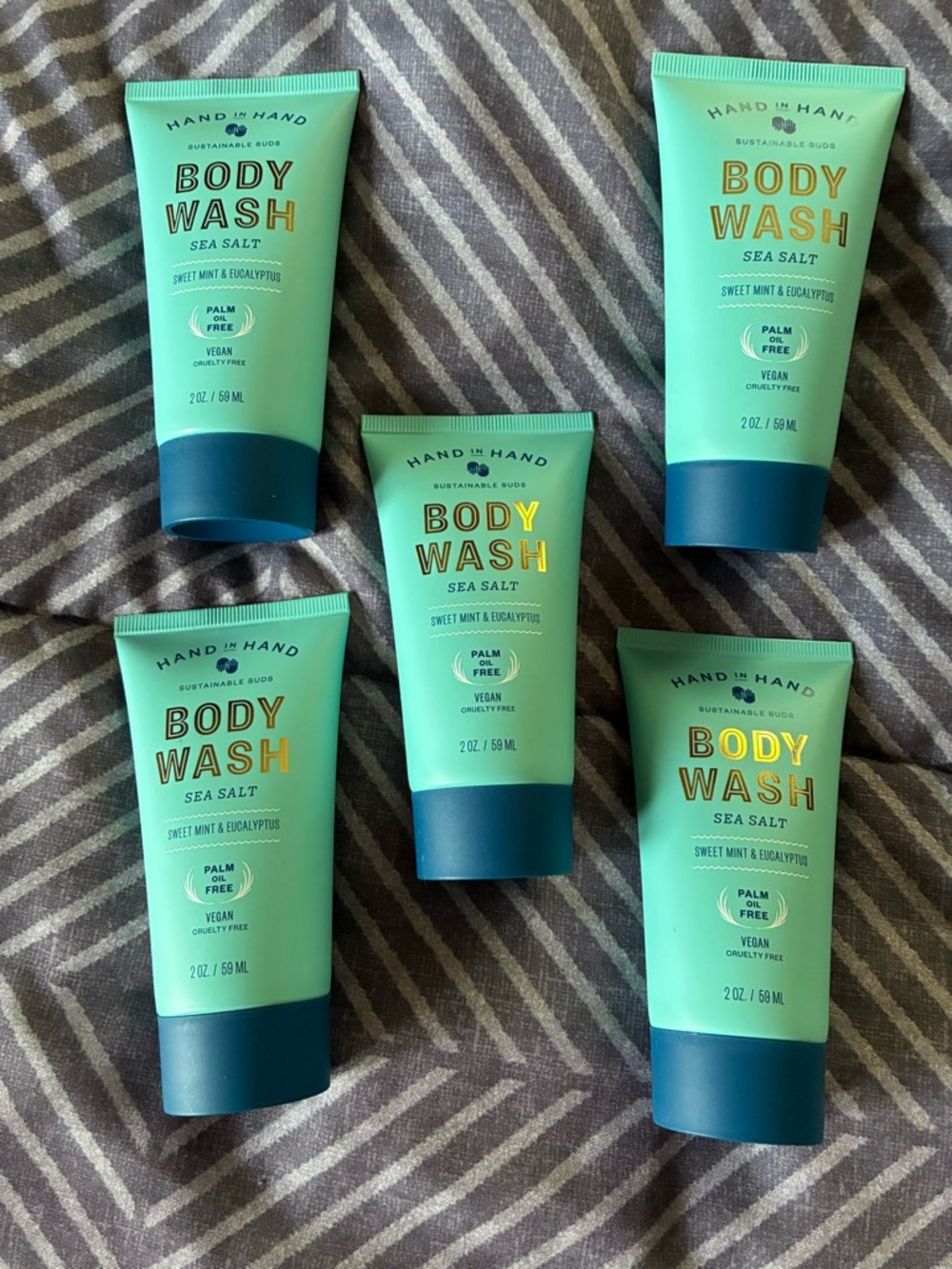 Sea Salt Body Wash — Mint Green (Sweet Mint & Eucalyptus) 5 count